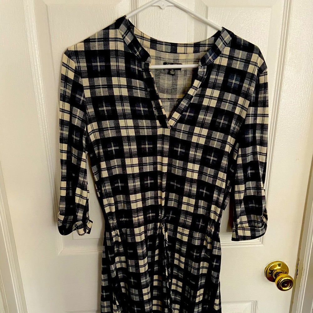 Grey plaid dress